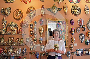 Italian papier mache mask maker