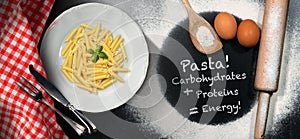 Italian Pasta - Carbohydrates Proteins Energy