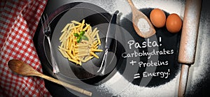 Italian Pasta - Carbohydrates Proteins Energy