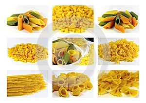 Italian pasta collection - collage