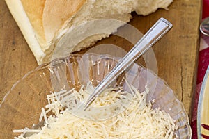 Italian Pasta Dinner Served with Wine and Bread