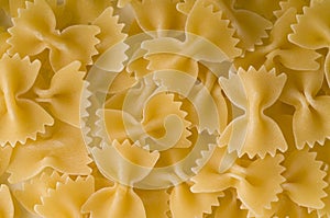 Italian pasta farfalle shape