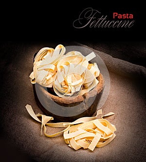 Italian pasta fettuccine