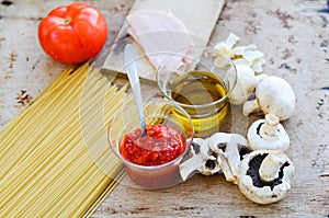 Italian pasta ingredients