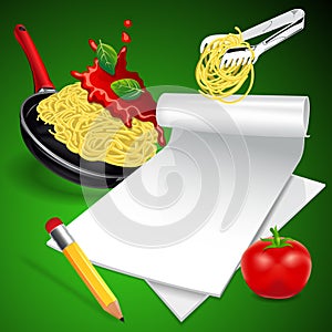 Italian pasta menu photo
