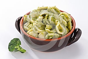 Italian pasta, orecchiette with broccoli