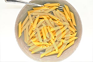 Italian pasta raw dish photo