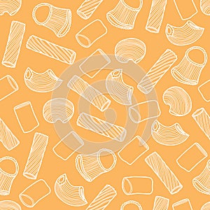 Italian Pasta seamless pattern.