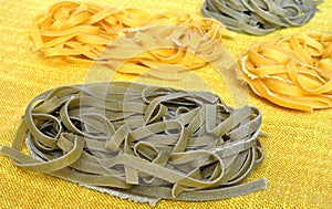 Italian pasta tagliatelle photo