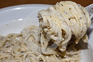 Italian pasta with truffles