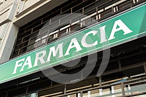 Italian pharmacy store sign photo