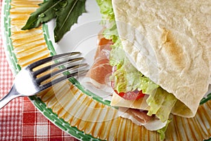 Italian Piadina Romagnola photo