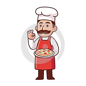 Italian pizza chef