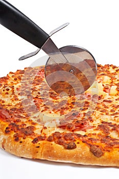 Italian pizza and cutter