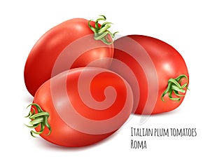 Italian plum tomatoes Roma.