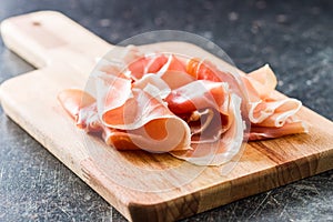 Italian prosciutto crudo or jamon.