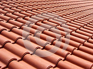 Italian red roof tiles