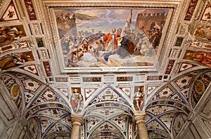 Italian Renaissance fresco on the arched ceiling