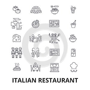 Italian restaurant related icons
