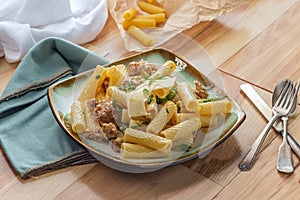 Italian Rigatoni Sausage Alfredo