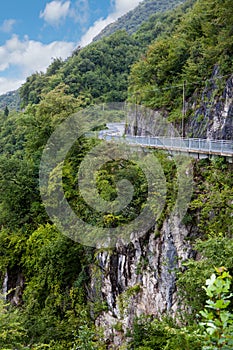Italian road in mountains