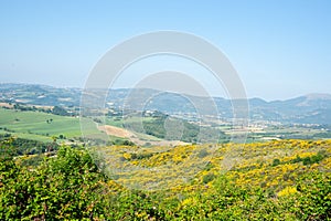 Italian rural landscape wide angle image