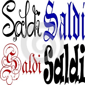 Italian saldi sign