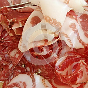 Italian Salumi closeup