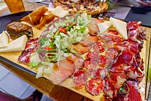 Italian salumi meat platter photo