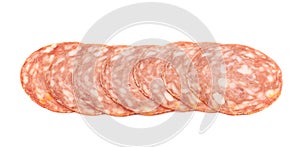 Italian sausage salame napoli isolated photo