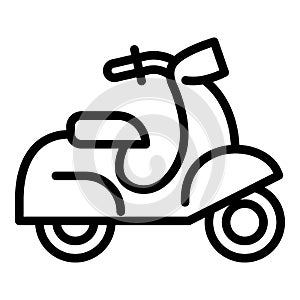 Italian scooter icon, outline style