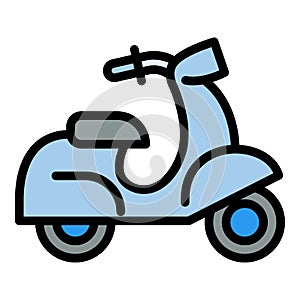 Italian scooter icon, outline style