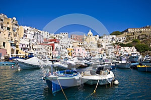 Italian sea coast, procida, naples photo