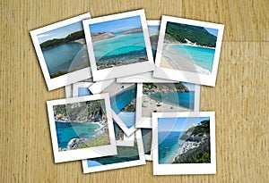 Italian sea photos in a collage photo