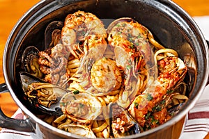 Italian Shrimp Fra Diavolo dish
