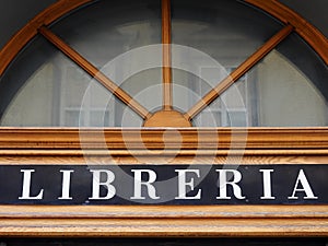 Italian sign for bookstore photo