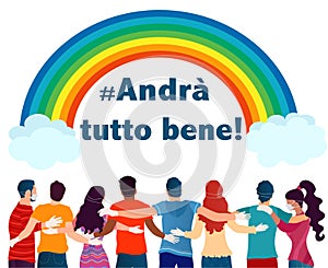 Italiano sociale campagna parola d'ordine gruppo da onnicomprensivo un protezione ogni prossimo 