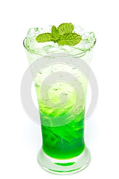Italian Soda with mint leaf