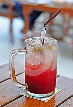 Italian soda with Rasberry