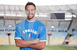 Italian sports fan at soccer stadium