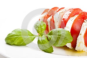 The Italian starter called `Insalata Caprese`