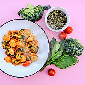 Italian Style Broccoli Orecchiette Vegetarian Meal