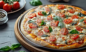 an italian style pizza that has been made with the freshest ingredients