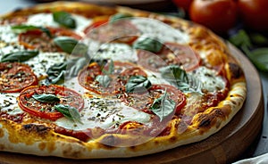 an italian style pizza that has been made with the freshest ingredients