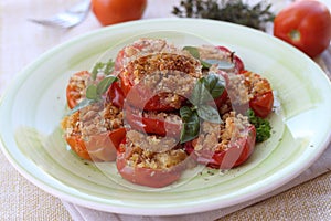 Italian style tomatoes gratin