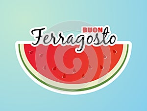 Italian summer festival Buon Ferragosto card