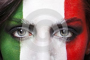 Italian supporter for FIFA 2014 closeup