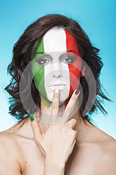 Italian supporter for FIFA 2014 hand gesture