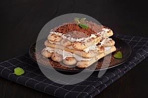 Italian sweet dessert Tiramisu