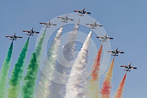 The Italian team Frecce Tricolori